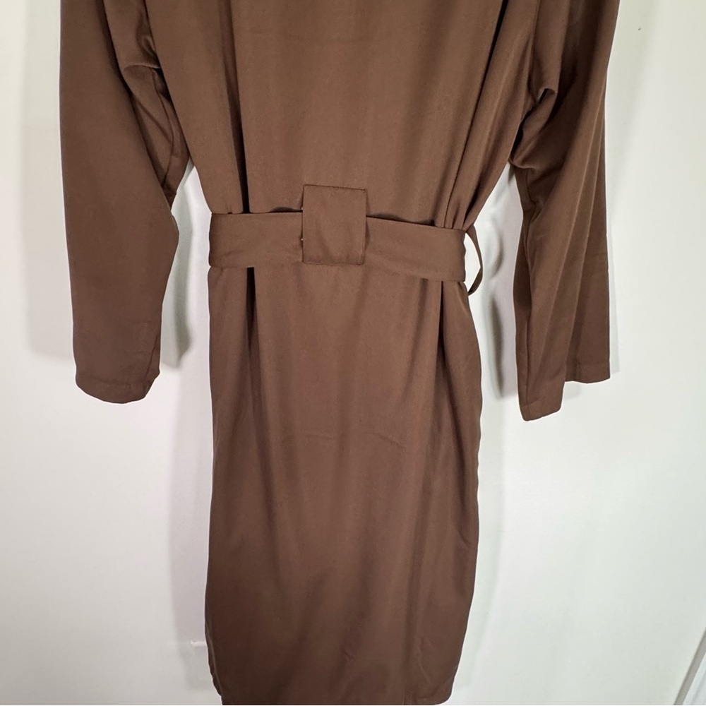 Restoration Hardware Chocolate and Ivory Women's Robe Large Cozy Luxury Spa - Picture 10 of 10